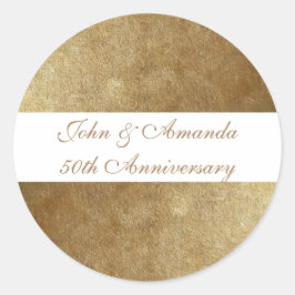 Gold vermischt Personalisierte Stickers zum 50. Ja