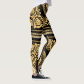 Gold Versace Barocco Leggings. GYM Leggings (Rechts)