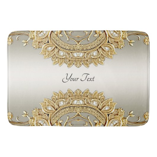 Gold Verziert Bath Mat Badematte (Vorderseite)