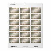 Gold-Verziert-Blumenbezugsanschrift Adressaufkleber (Vorne)