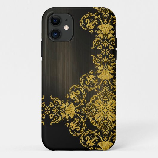 Gold Verziert Damask Case-Mate iPhone Hülle (Rückseite)