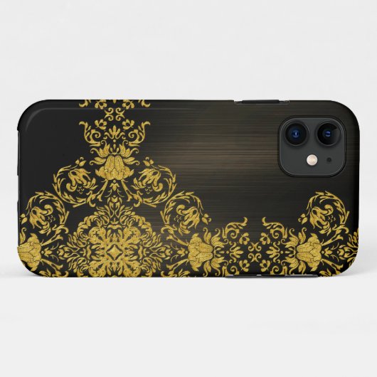 Gold Verziert Damask Case-Mate iPhone Hülle (Rückseite (Horizontal))