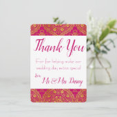 Gold Verziert Danke-Karte Einladung (Stehend Vorderseite)