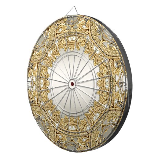 Gold Verziert Dartboard Dartscheibe (Vorderseite rechts)