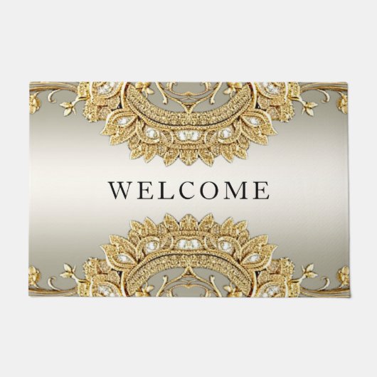 Gold Verziert Doormat Fußmatte (Vorderseite)