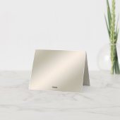 Gold Verziert Floral Dankeschön Karte (Rückseite)