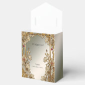 Gold Verziert Floral Frame Fevor Box Geschenkschachtel (Geöffnet)