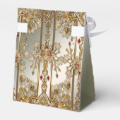 Gold Verziert Floral Frame Fevor Box Geschenkschachtel (Rückseite)