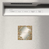 Gold Verziert Floral Magnet (In Situ (Geschirrspüler))
