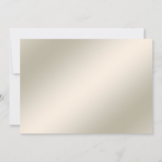 Gold Verziert Floral Save the Date (Rückseite)