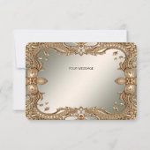 Gold Verziert Frame Dankeschön Card Dankeskarte (Rückseite)