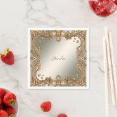 Gold Verziert Frame Napkins Serviette (Beispiel)