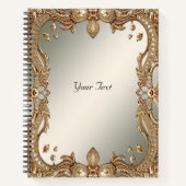 Gold Verziert-Frame-Notebook Notizblock (Vorderseite)