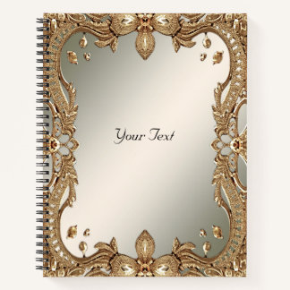 Gold Verziert-Frame-Notebook Notizblock