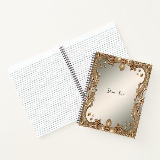 Gold Verziert-Frame-Notebook Notizblock (Innenseite)