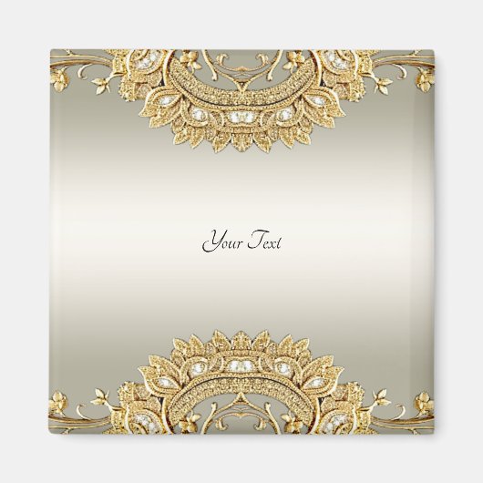 Gold Verziert Magnet (Vorne)