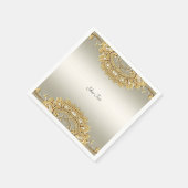 Gold Verziert Napkins Serviette (Ecke)