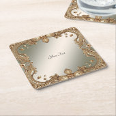 Gold Verziert Paper Untersetzer (angewinkelt)