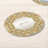 Gold Verziert Paper Untersetzer (Angewinkelt)