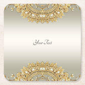 Gold Verziert Paper Untersetzer (Vorderseite)