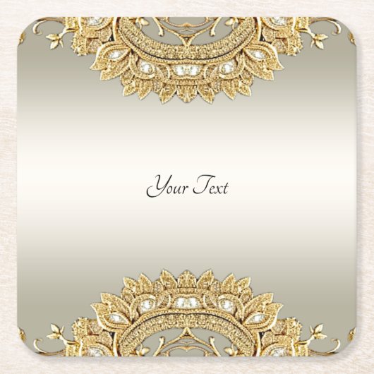 Gold Verziert Paper Untersetzer (Vorderseite)