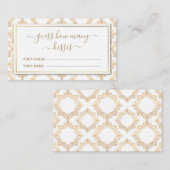 Gold Verziert Patches Guess Wie viele Kisses Game Begleitkarte (Vorne/Hinten)