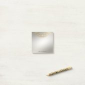 Gold Verziert Post It Notes Post-it Klebezettel (Auf Schreibtisch)