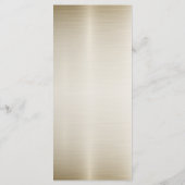 Gold Verziert Rectangle Dimond Blume Shiny Elegant Menükarte (Rückseite)