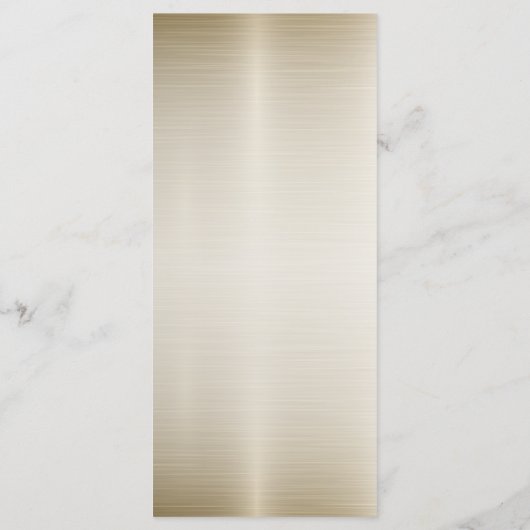 Gold Verziert Rectangle Dimond Blume Shiny Elegant Menükarte (Rückseite)