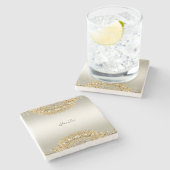 Gold Verziert Stone Untersetzer (Seitenansicht)