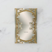 Gold Verziert White Floral Dankeschön Karte (Innenseite)