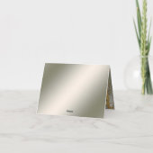 Gold Verziert White Floral Dankeschön Karte (Rückseite)