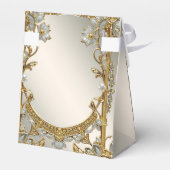 Gold Verziert White Floral Fee Box Geschenkschachtel (Rückseite)