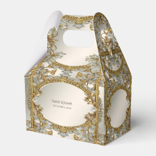 Gold Verziert White Floral Fee Box Geschenkschachtel