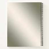 Gold Verziert White Floral Notebook Notizblock (Rückseite)