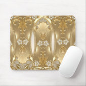 Gold Verzierte Blumenmousepad Mousepad (Mit Mouse)