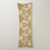 Gold Verzierte Blütenkissen Seitenschläferkissen (Rückseite (Vertikal))
