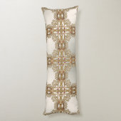 Gold Verzierte Blütenkissen Seitenschläferkissen (Rückseite (Vertikal))