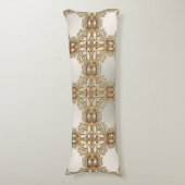 Gold Verzierte Blütenkissen Seitenschläferkissen (Vorderseite Vertikal)