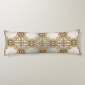Gold Verzierte Blütenkissen Seitenschläferkissen (Rückseite)