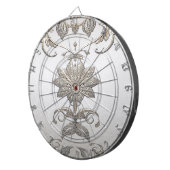 Gold Verzierte Dartboard Dartscheibe (Vorderseite rechts)