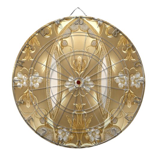 Gold Verzierte Dartboard Dartscheibe (vorne)