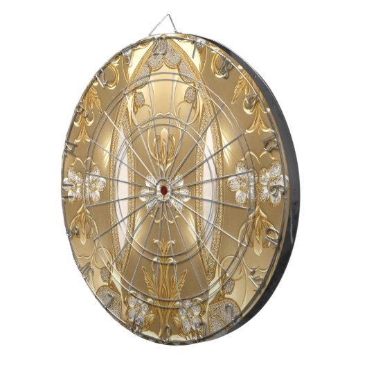 Gold Verzierte Dartboard Dartscheibe (Vorderseite rechts)
