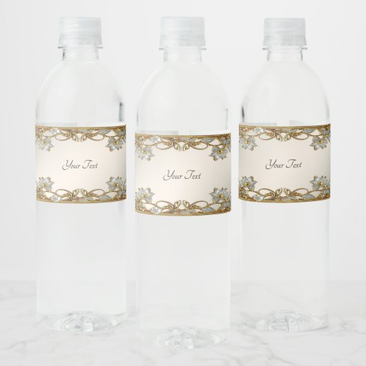 Gold Verzierte Flasche Wasser Flasche Wasserflaschenetikett (Flaschen)