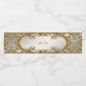 Gold Verzierte Flasche Wasser Flasche Wasserflaschenetikett (Einzelnes Label)