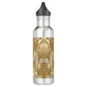 Gold Verzierte Floral Water Flasche Edelstahlflasche (Links)