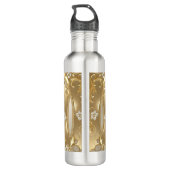 Gold Verzierte Floral Water Flasche Edelstahlflasche (Rückseite)