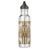 Gold Verzierte Floral Water Flasche Edelstahlflasche (Links)