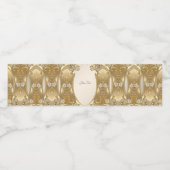 Gold Verzierte Floral Water Flasche Wasserflaschenetikett (Einzelnes Label)