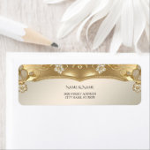 Gold Verzierte florale Rücksendeadresse (Insitu)